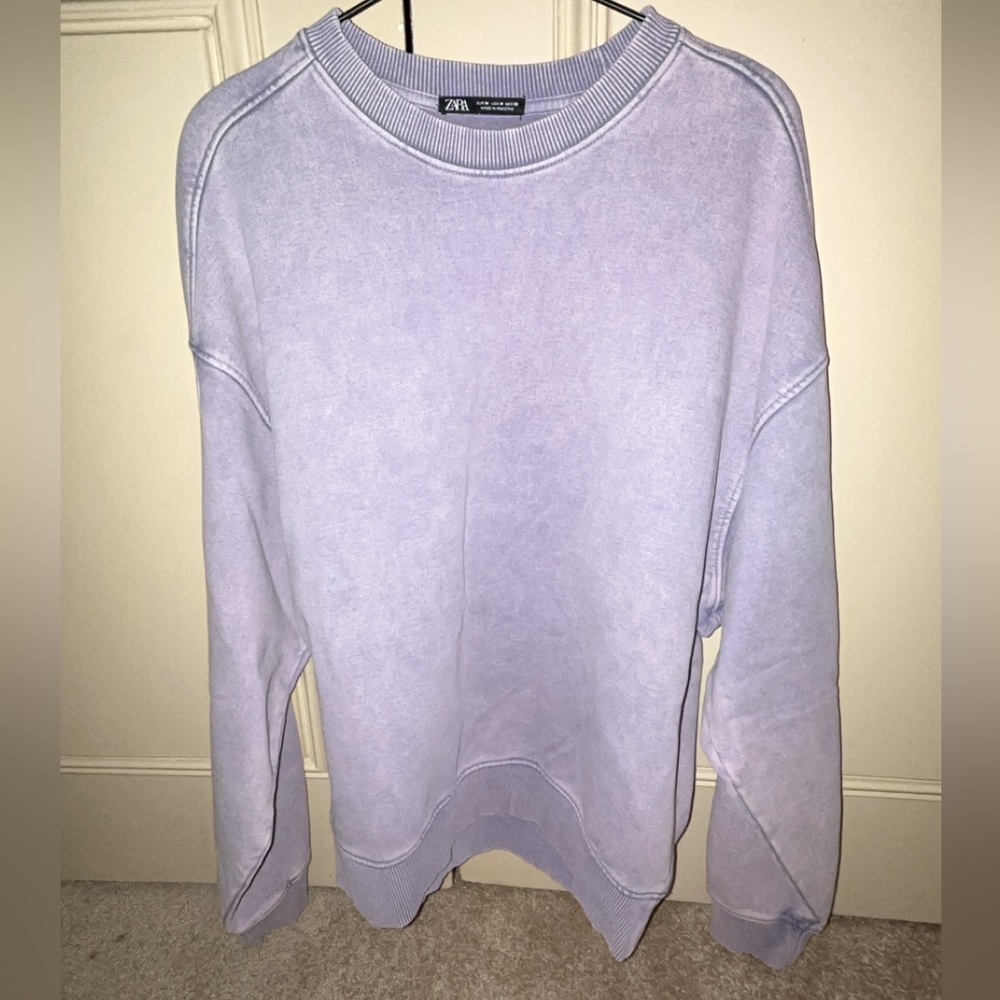 Brand new medium Zara light purple crew neck